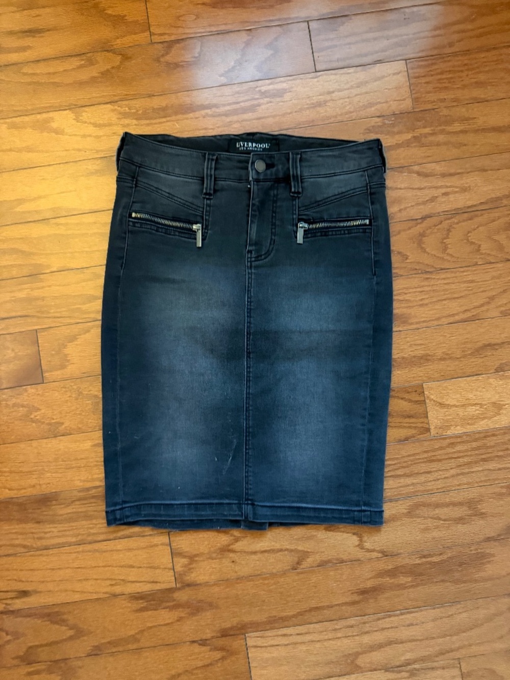 Dark Jean Liverpool Midi Skirt